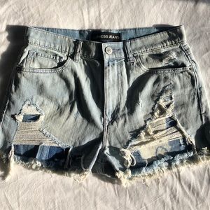 Distressed Jean Shorts